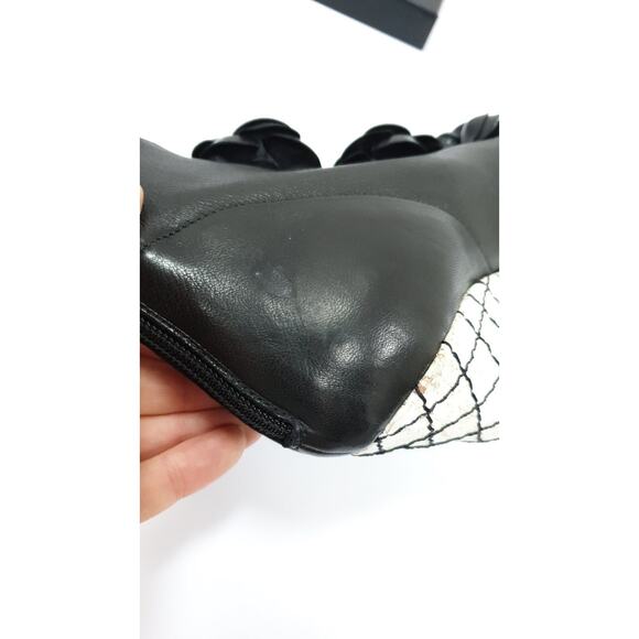 Chanel Camellia Open Toe Booties Sz.38.5 - Picture 8 of 8